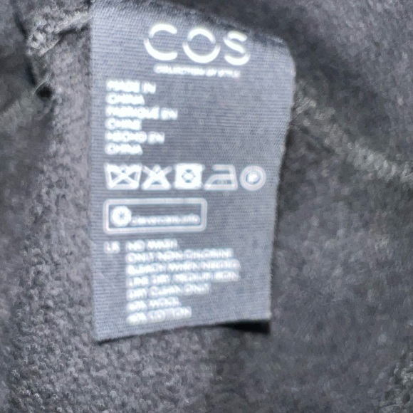 COS WOMENS TURTLENECK SWEATER SIZE SMALL 60%WOOL 50% COTTON BLACK - Picture 5 of 6